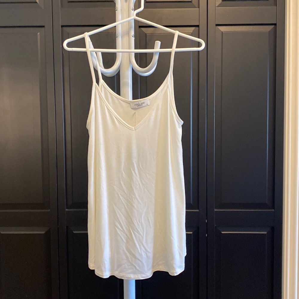 Carly Jean LA camisole tank in ivory, size Med NWT